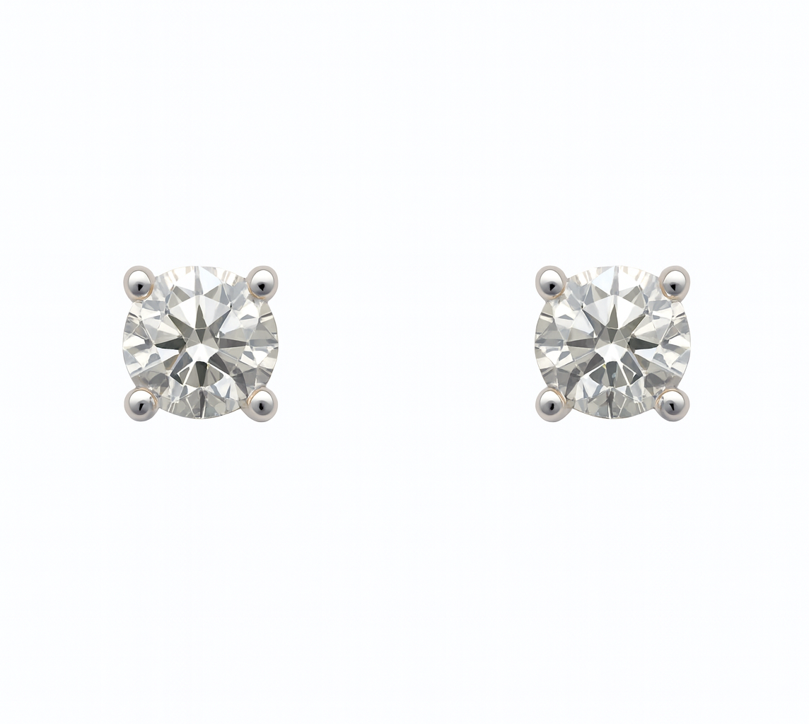Beautiful 18 Kt Gold  Natural Diamond Earing